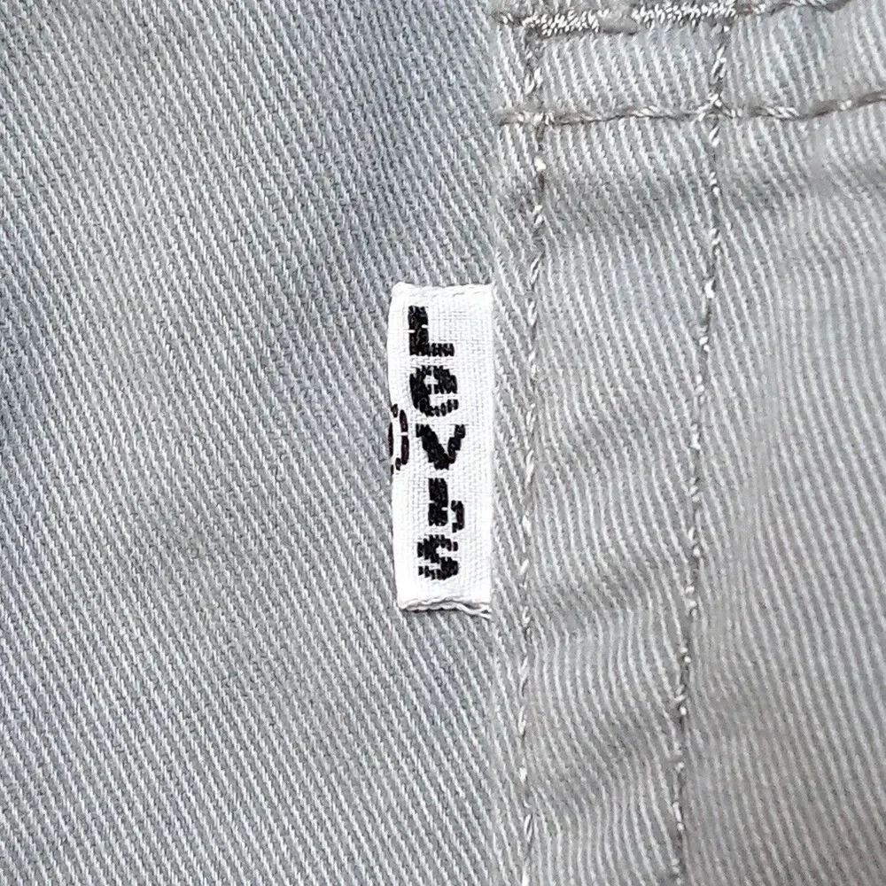 Levi's 508 Jeans Size 38x30 (Fits 37x29) Gray Denim Straight Leg White Tab